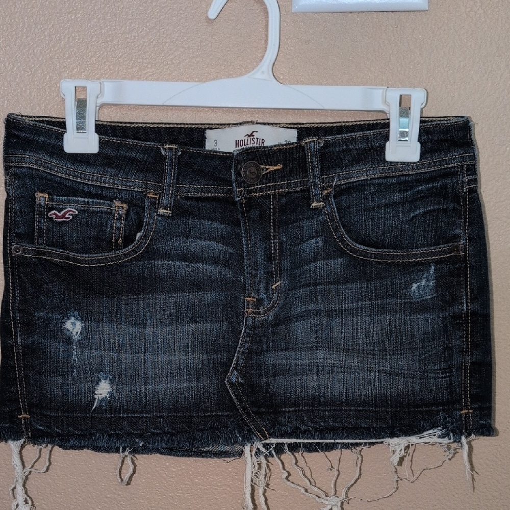 Hollister Women's Distressed Denim Mini Skirt